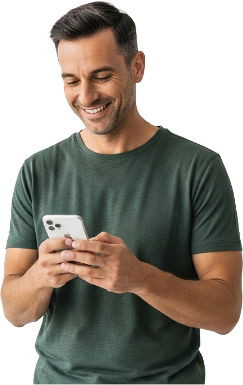 Man using a mobile phone